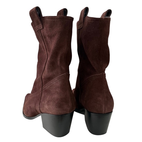 STAUD June Brown Suede Boots 37 - Picture 6 of 9